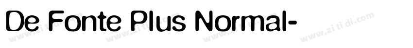 De Fonte Plus Normal字体转换